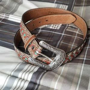 Teal and Brown Ariat Belt